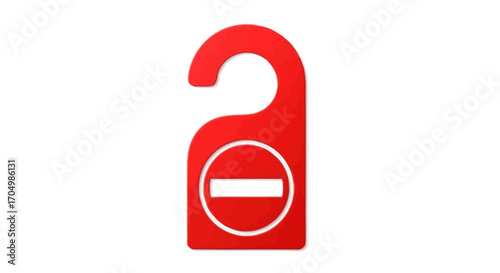 Red Do Not Disturb Door Hanger.