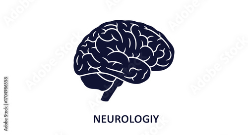 Human Brain Anatomy Illustration for Neurology and Cognitive Science.