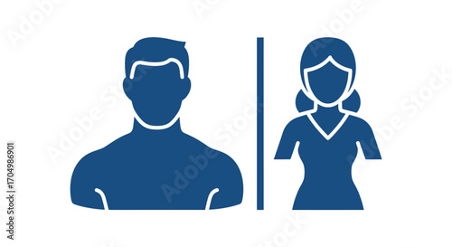 Male and female gender symbols separated by a line.
