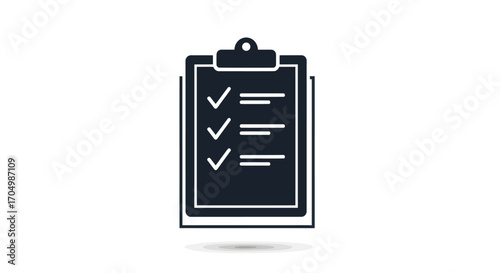 Clipboard with completed checklist tasks and progress indicators.