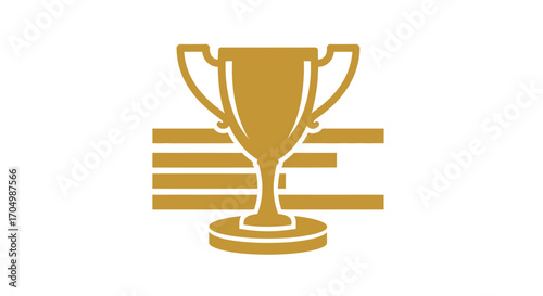 Golden Trophy Icon Symbolizing Achievement and Success.
