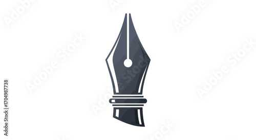 Classic fountain pen nib vector icon isolated.