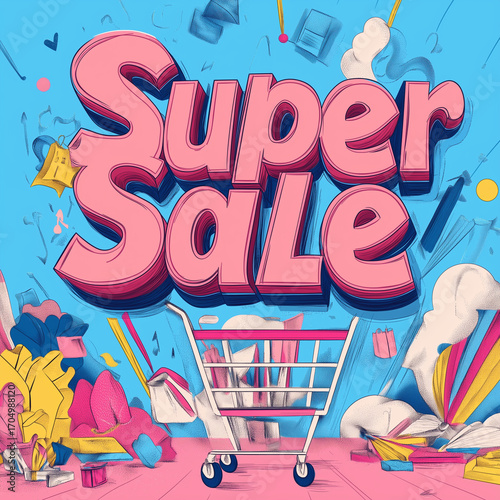 super sale font, cover, background, illustration, advertising, font, shopping, day, singles' day, festival, sale, celebration, text, word, poster, design