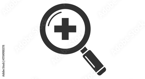 Magnifying Glass with Plus Sign: Zoom In Icon.