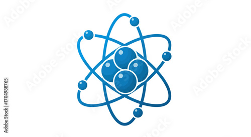 Atomic structure illustration depicting electrons orbiting the nucleus a scientific concept.