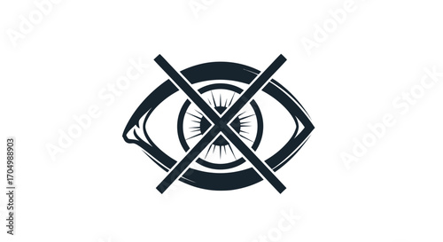 Crossed Out Eye: Symbol of Privacy and Secrecy.