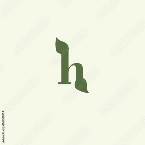 The letter “H” logo with leaves at each end symbolizes herbs and naturalness. The letter “H” represents the word herbal, while the leaves reflect freshness, growth, and natural ingredients. 