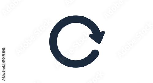 Circular Arrow Icon Representing Continuous Process.