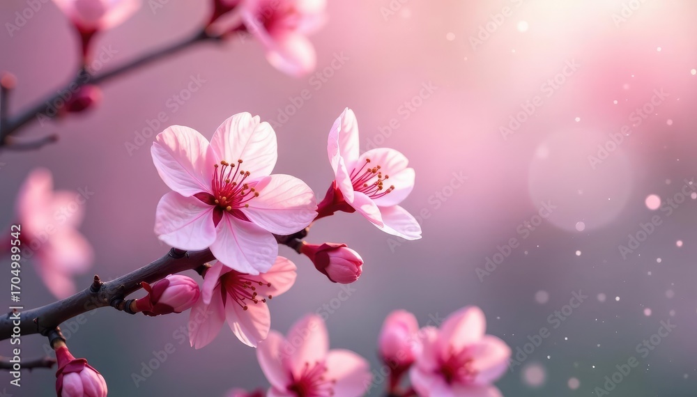 custom made wallpaper toronto digitalDelicate pink cherry blossoms, full bloom, intricate pattern, bloom, delicate, pink flowers