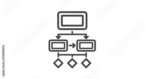 Flowchart Diagram Illustrating Hierarchical Process and Decision-Making.