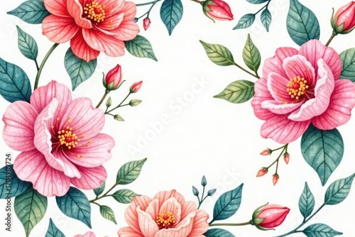 Delicate watercolor floral design, endlessly repeating , fabric, pattern, surface