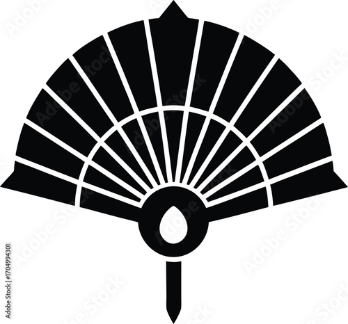 black fan isolated on white