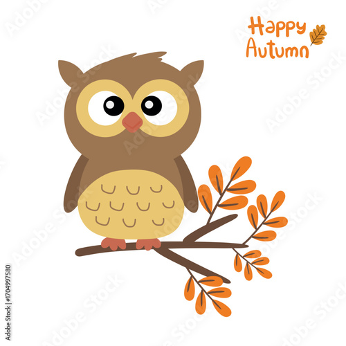 Wallpaper Mural Hand drawing cartoon owl sticker set. cute animal drawing sticker, doodle set Torontodigital.ca
