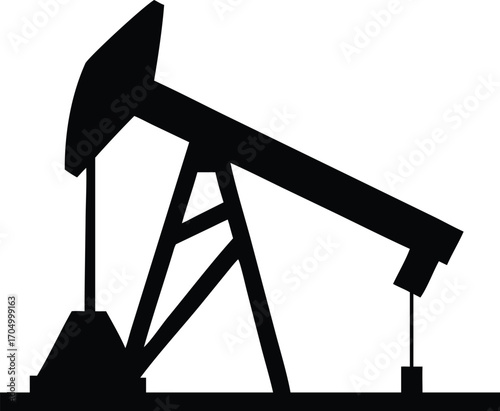 Silhouette of an oil pump jack, representing the oil and gas industry