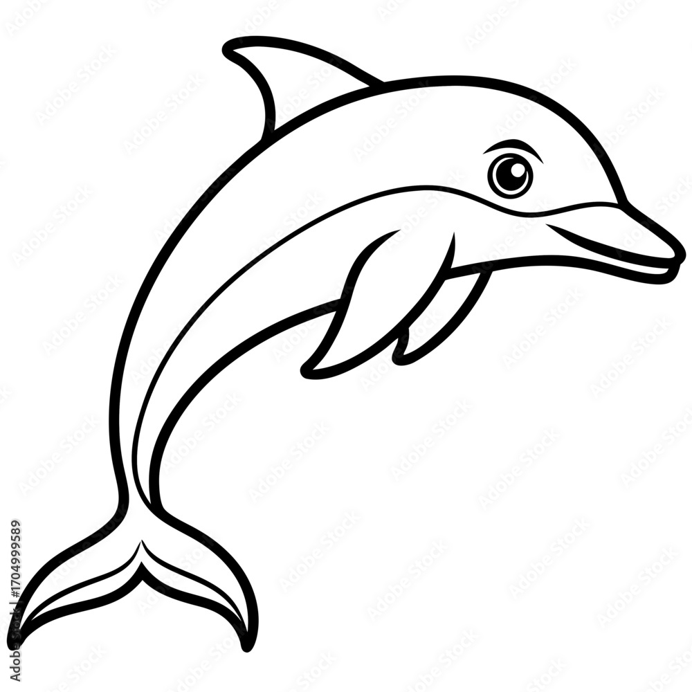Obraz premium Elegant Dolphin Jumping Vector