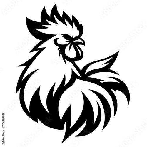 Diseño de silueta de gallo