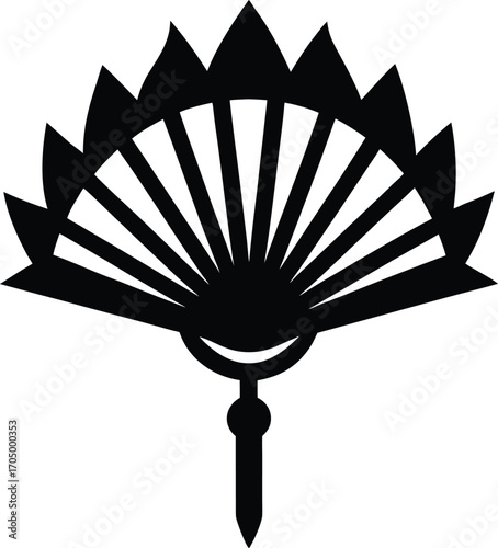 vintage fan isolated on white