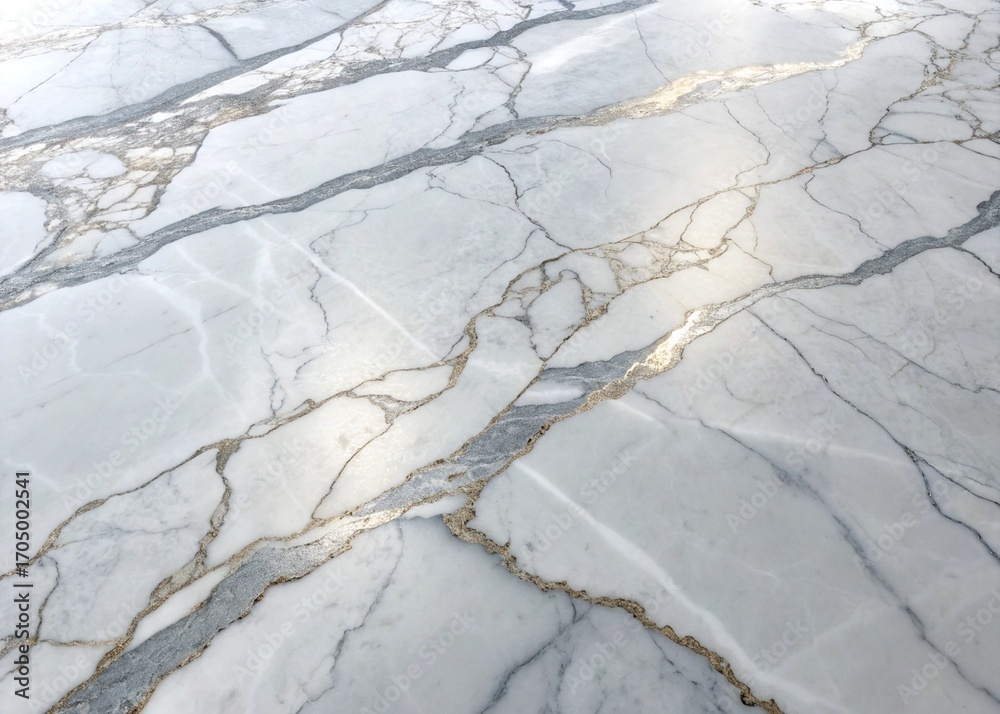 Obraz premium Stunning white marble with elegant gold and grey veining creates a luxurious, sophisticated backdrop for modern design projects.