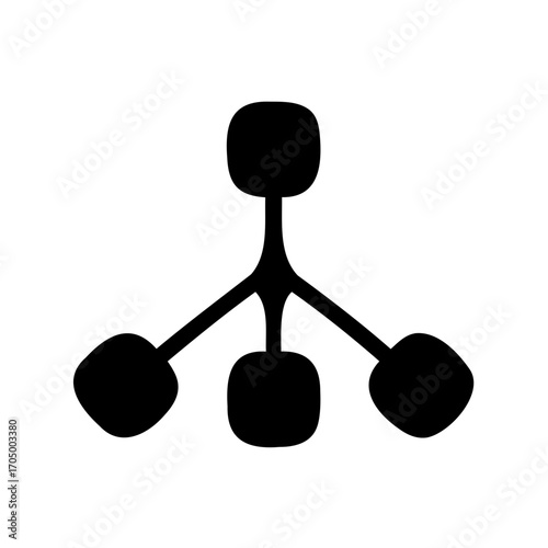 Abstract representation of a branching structure in black against white background
