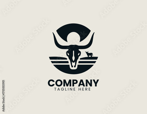 Retro Texas Longhorn Logo