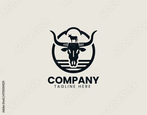 Retro Texas Longhorn Logo