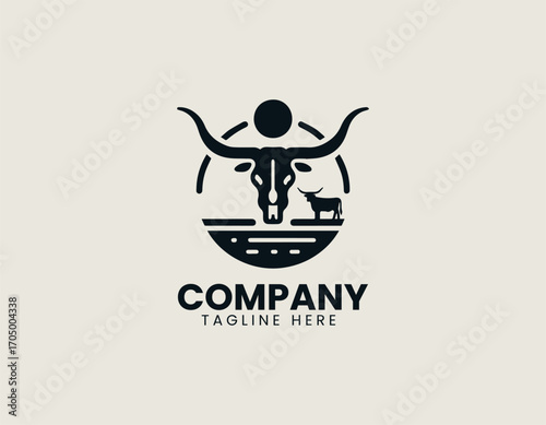 Retro Texas Longhorn Logo