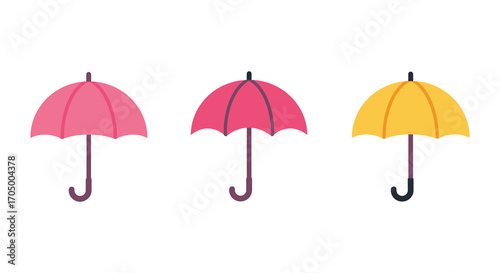 colorful umbrellas arranged neatly in a row