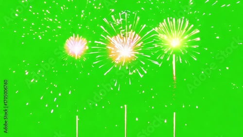 Green Screen Fireworks Display