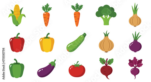 a variety of colorful vegetables arranged neatly in rows
