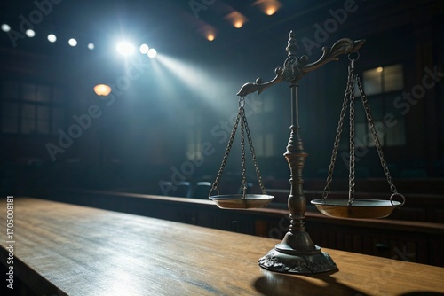 Wooden justice scales represent law, fairness, and balance in legal systems. Isolated symbol on white background, perfect for courtroom, government, equality, crime, and trial concepts.