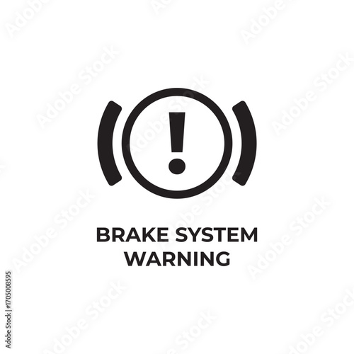 Solid Icon for Brake System Warning Light