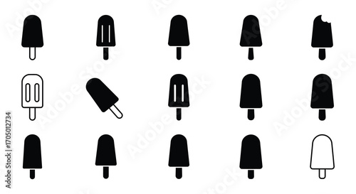 various ice cream popsicles arranged neatly in rows