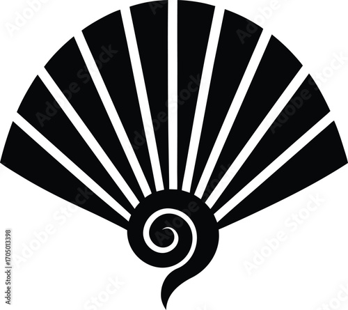 black fan isolated on white background