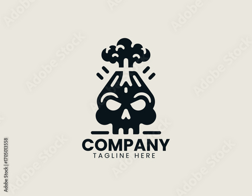 Volcano Skull Logo
