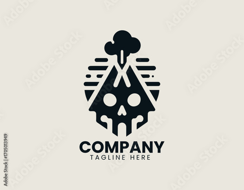 Volcano Skull Logo
