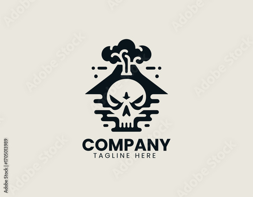 Volcano Skull Logo