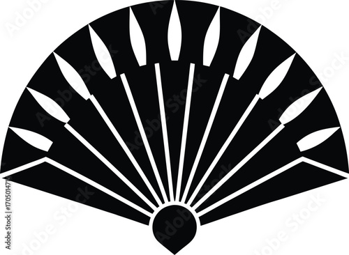 black fan vector illustration