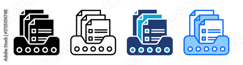 Document Repository icon Multi Style Vector Illustration