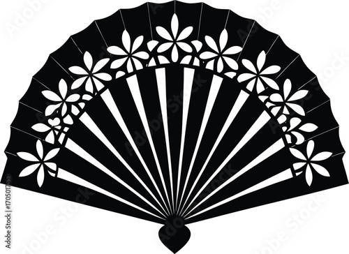 black fan isolated on white