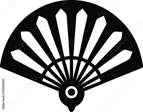 black fan isolated on white background