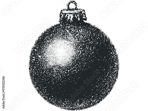 Ornamental Sphere Dotwork Texture Transparent. Vector hand drawn illustration