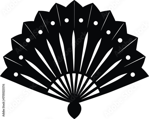 black fan isolated on white