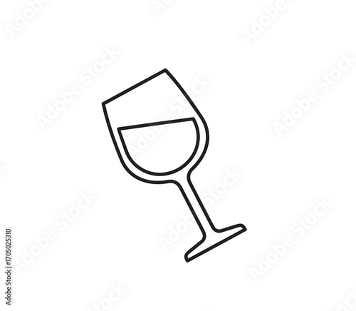 wine glass isolated on white