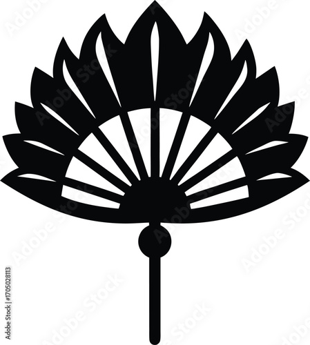 black fan isolated on white