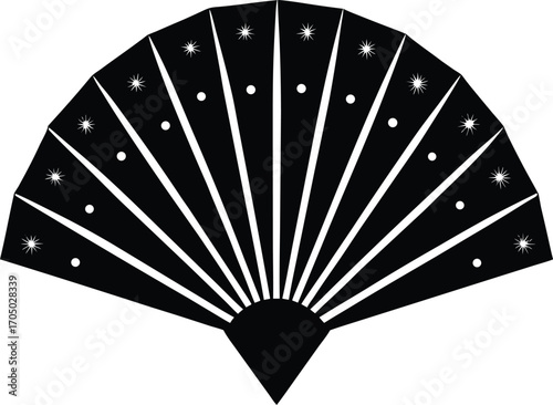 fan on black background