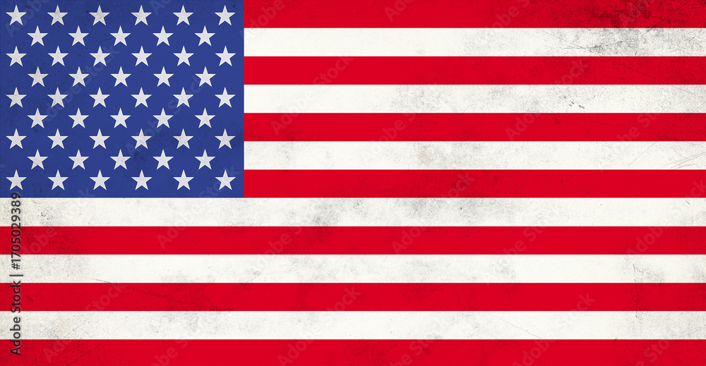Naklejka premium Grunge USA Flag background texture