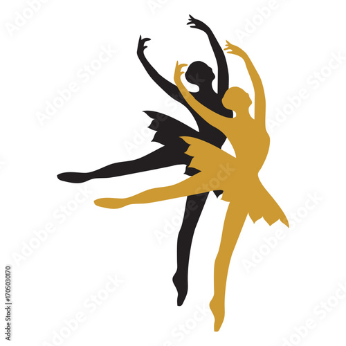 black and gold ballet dancer ...