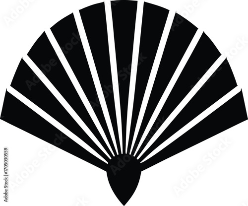 fan on black background