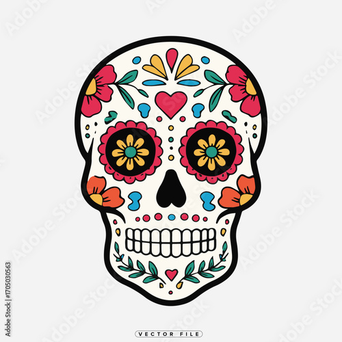 Celebrate life with this colorful Day of the Dead sugar skull