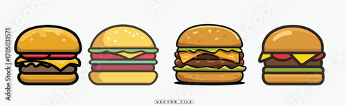 Delicious burgers with fresh ingredients for food lovers